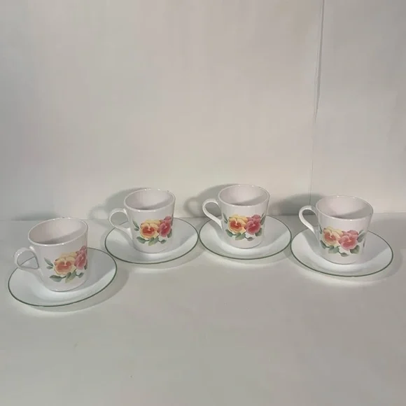 Corelle Dining Set Of Corelle Summer Blush Pansies Floral